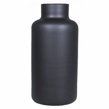 Glass flower vase SIARA, black-matt, 12"/30 cm, Ø 6"/15 cm Glass flower vase SIARA, black-matt, 12"/30 cm, Ø 6"/15 cm