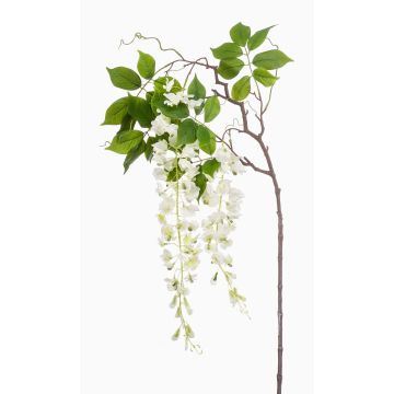 Large artificial wisteria branch NISSRINE with flowers, white, 5ft/145cm Large artificial wisteria branch NISSRINE with flowers, white, 5ft/145cm