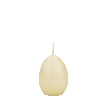 Easter egg candle LEONITA, cream, 2.4"/6cm, 1.8"/4,5cm, 7h - Made in Germany