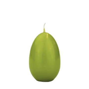 Easter egg candle LEONITA, green, 3.5"/9cm, 2.4"/6cm, 16h - Made in Germany