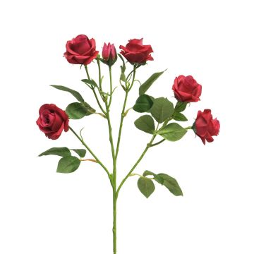 Decorative flower branch rose SHANZHA, pink, 70 cm, Ø 6.5–7 cm