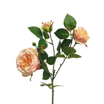 Plastic rose branch SHIYUN, pink-pink, 60 cm, Ø 3.5–8.5 cm
