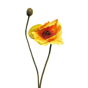 YILAN decorative poppy flower, orange-yellow, 60 cm, Ø 12 cm YILAN decorative poppy flower, orange-yellow, 60 cm, Ø 12 cm