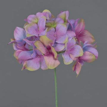 Artificial flower: FUHUA hydrangea, purple-pink-blue-green, 23 cm, Ø14 cm