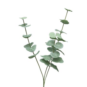 FENYU decorative eucalyptus branch, green and white, 60 cm