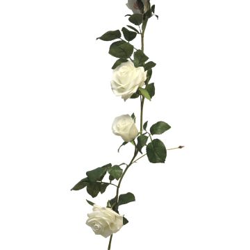 Rose Decorative Flower Garland KAILIN, white, 5ft/145cm Rose Decorative Flower Garland KAILIN, white, 5ft/145cm