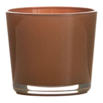 ALENA glass plant pot, toffee brown, 19cm, Ø19cm