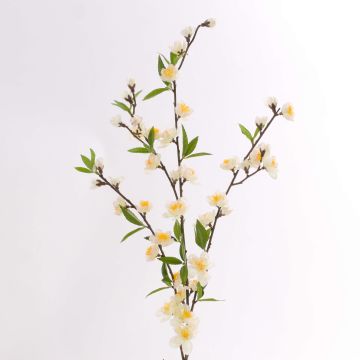 Decorative cherry blossom branch KATHRIN, flowering, white, 26"/65cm