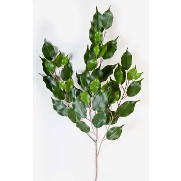 Decorative weeping fig branch SUNIL, flame retardant, green, 30"/75cm
