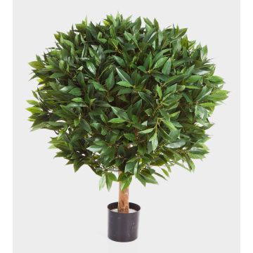 Decorative cherry laurel ball TIBERIUS, natural trunk, fruits, hardly inflammable, 31"/80cm, Ø 24"/60cm