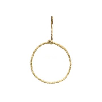 HELIJIA artificial metal ring for hanging, flocked, white, Ø15cm HELIJIA artificial metal ring for hanging, flocked, white, Ø15cm