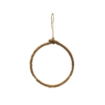 HELIJIA artificial metal hanging ring, flocked, green, Ø15cm HELIJIA artificial metal hanging ring, flocked, green, Ø15cm