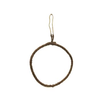 HELIJIA artificial metal hanging ring, flocked, brown, Ø15cm HELIJIA artificial metal hanging ring, flocked, brown, Ø15cm