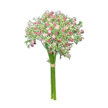 Fabric gypsophila bunch CECILIA, pink, 30cm, Ø17cm