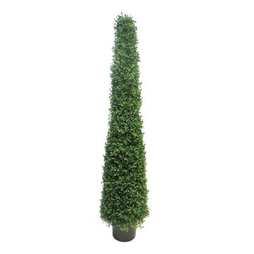 Faux boxwood pyramid FRITZ, crossdoor, 4ft/130cm