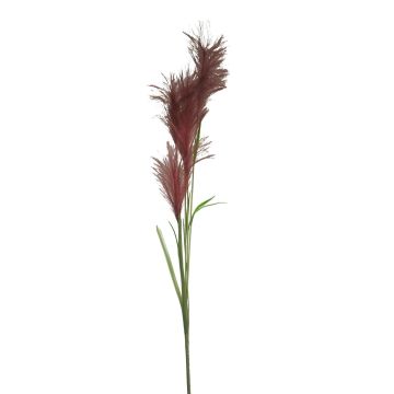 LINEN decorative pampas grass branch with plumes, burgundy, 145cm LINEN decorative pampas grass branch with plumes, burgundy, 145cm