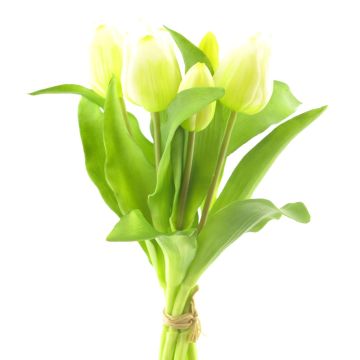 Fabric tulip bouquet LONA, white, 30cm