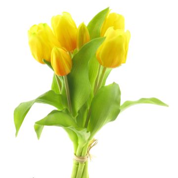 Fabric tulip bouquet LONA, yellow, 12"/30cm Fabric tulip bouquet LONA, yellow, 12"/30cm