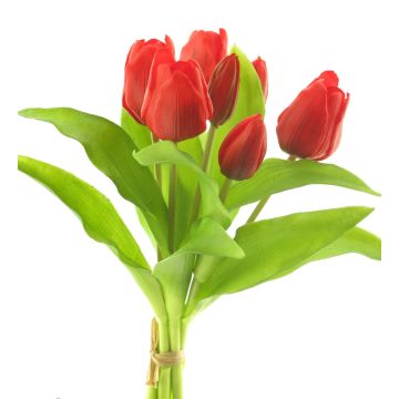 LONA fabric tulip bouquet, red and black, 30cm
