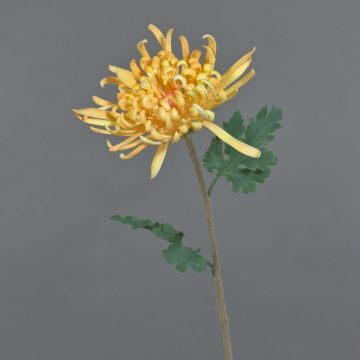 Artificial chrysanthemum YASULI, yellow-orange, 70 cm, Ø18 cm