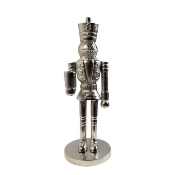 Decorative nutcracker figurine RUNAR, silver, 4.9"x5.9"x16"/12.5x15x41cm Decorative nutcracker figurine RUNAR, silver, 4.9"x5.9"x16"/12.5x15x41cm