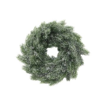 Plastic fir wreath MILTON, snow, white, Ø 18"/45cm Plastic fir wreath MILTON, snow, white, Ø 18"/45cm