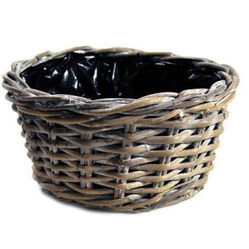 NICOLINA decorative wicker bowl, beige, 14cm, Ø30cm NICOLINA decorative wicker bowl, beige, 14cm, Ø30cm