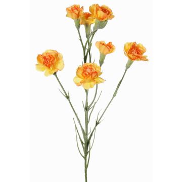Decorative carnation branch PIARA, orange-yellow, 60cm, Ø3–5cm Decorative carnation branch PIARA, orange-yellow, 60cm, Ø3–5cm
