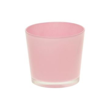 Glass planter ALENA, pink, 4.9"/12,5cm, Ø5.2"/13,3cm