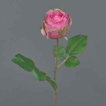 POPI decorative artificial rose, pink and green, 55cm, Ø7cm POPI decorative artificial rose, pink and green, 55cm, Ø7cm