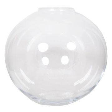 Glass ball vase GIANIS, transparent, 14"/36cm, Ø15"/39cm