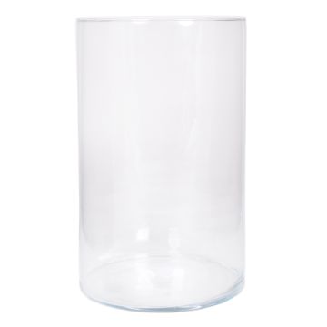 Cylindrical glass vase SANYA OCEAN, clear, 12"/30cm, Ø7"/19cm