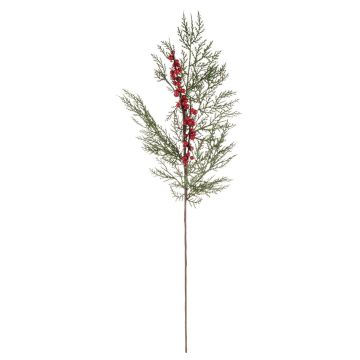 Decorative cedar branch AMANDLA with berries, red-green, 31"/80cm Decorative cedar branch AMANDLA with berries, red-green, 31"/80cm