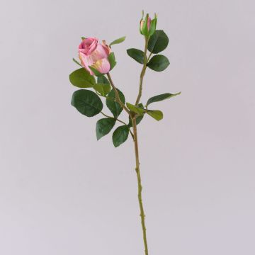 Artificial rose RENESMEE, pink, 45cm, Ø6cm Artificial rose RENESMEE, pink, 45cm, Ø6cm
