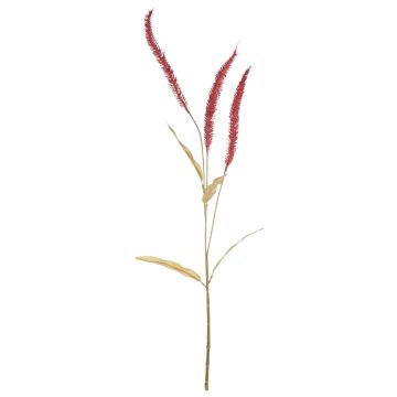 Artificial grass Liriope branch JELIKANTA with panicles, burgundy red, 30"/75cm