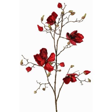 False magnolia branch JACKA, red, 3ft/105cm