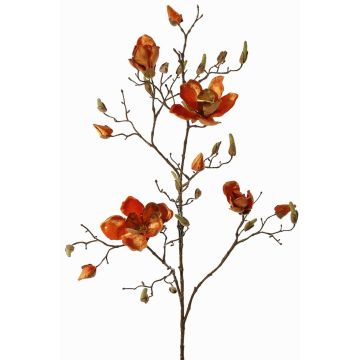 False magnolia branch JACKA, orange, 3ft/105cm