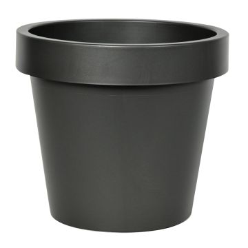 VOTHY plastic planter, matt black, 18 cm, Ø20 cm