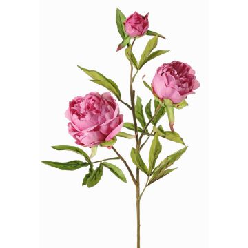 Artificial peony branch MANJA, violet, 28"/70cm, Ø3.1"-3.9"/8-10cm Artificial peony branch MANJA, violet, 28"/70cm, Ø3.1"-3.9"/8-10cm