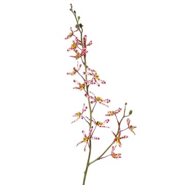 Artificial flower branch Cattleya orchid TRASSA, fuchsia-white-yellow, 31"/80cm Artificial flower branch Cattleya orchid TRASSA, fuchsia-white-yellow, 31"/80cm