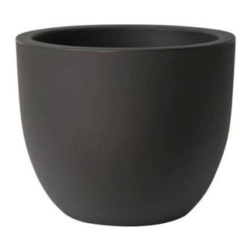 ETRION round plastic planter, black, 61cm, Ø74cm