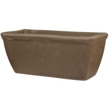 MUKIL terracotta planter, brown, 31 x 16 x 14 cm