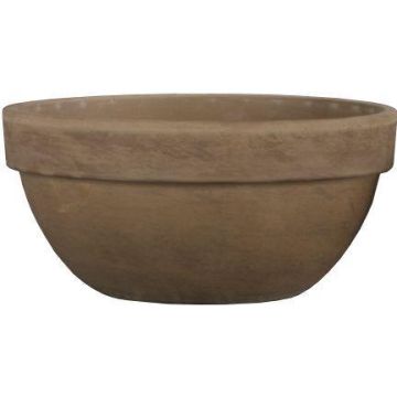 RIVANOA terracotta flower bowl, brown, 11 cm, Ø23.1 cm