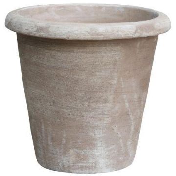 ELVORN terracotta planter, handmade, patinated, brown, 55cm, Ø58cm