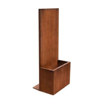 KELRON planter made from Corten steel, rust-brown, 60 x 46 x 145 cm