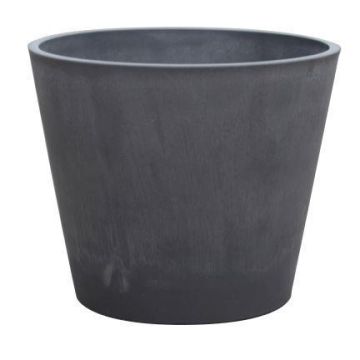 SUAVIA flower pot made of wood-concrete, anthracite, 49 cm, Ø60 cm
