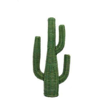 SELORA decorative cactus made of rattan, green, 20x46x110cm