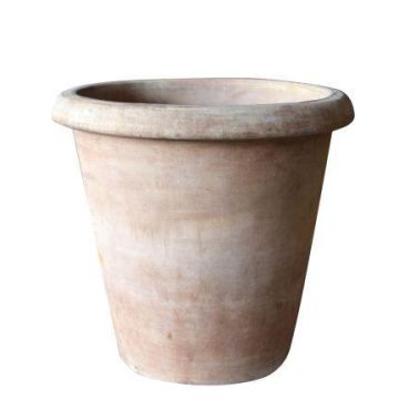 ELVORN terracotta plant pot, handmade, patinated, brown, 40 cm, Ø42 cm