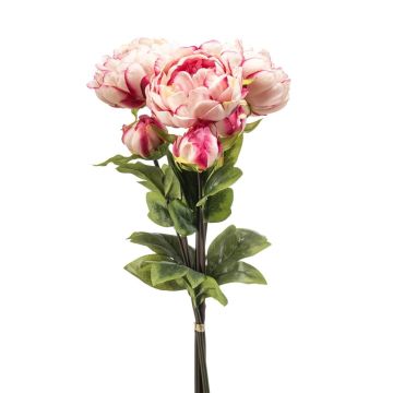 Artificial peony bouquet VATANA, pink-pink, 50cm, Ø18cm