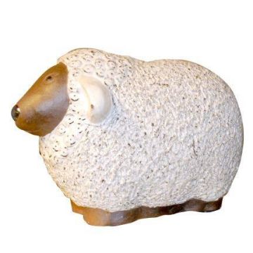 ZENARA ceramic sheep figurine, glazed, white, 35 x 21 x 23 cm